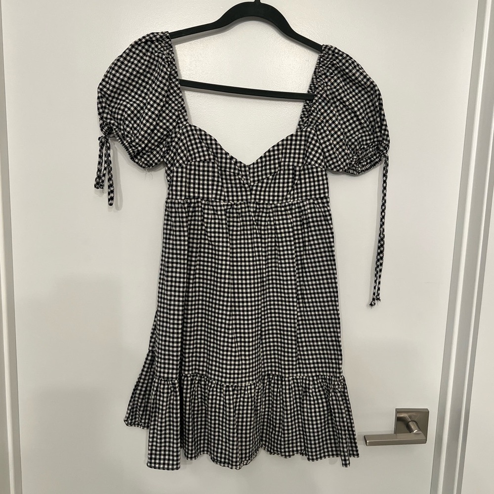 Black and White Gingham Dress